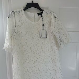 Laundry by Shelli Segal White Lace Floral Dress